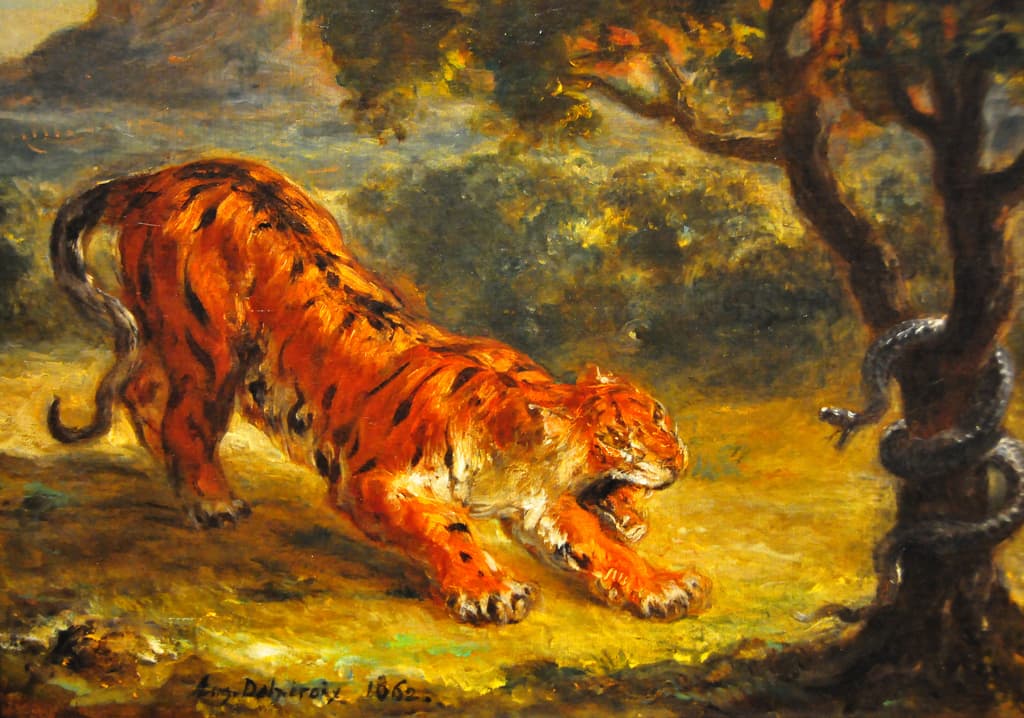 Tiger and Snake, 1862 - Eugene Delacroix
