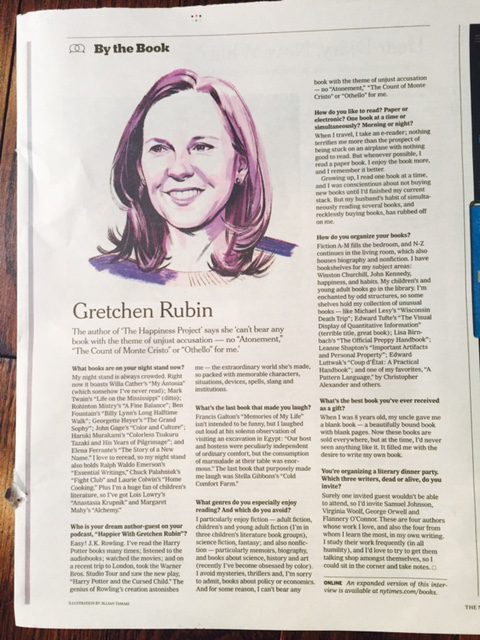 Gretchen By the book interview New York Times