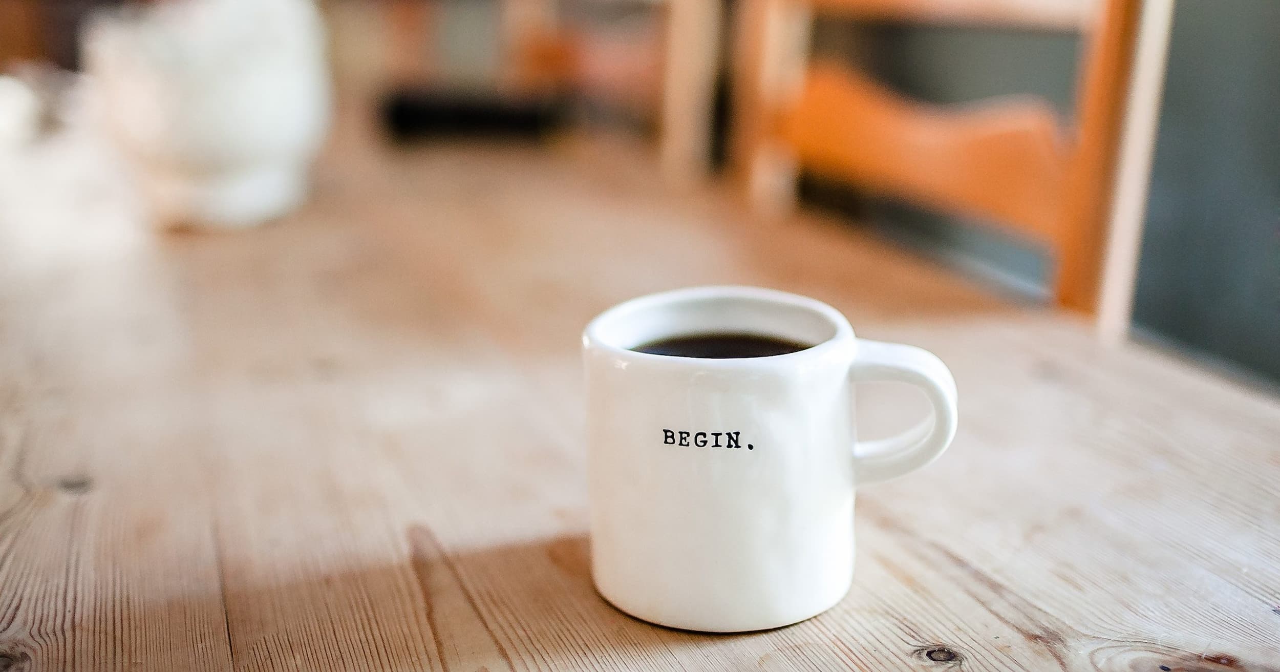 begin coffee mug