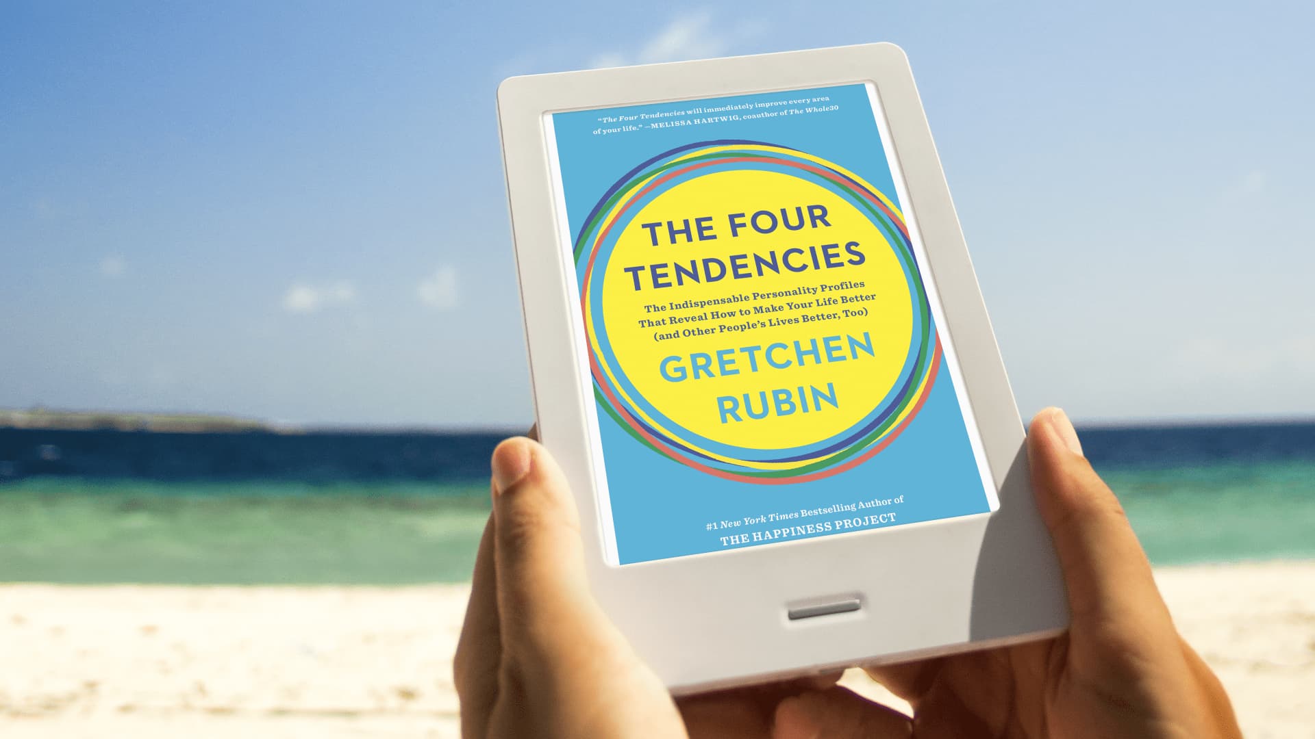 The Four Tendencies ebook on the beach