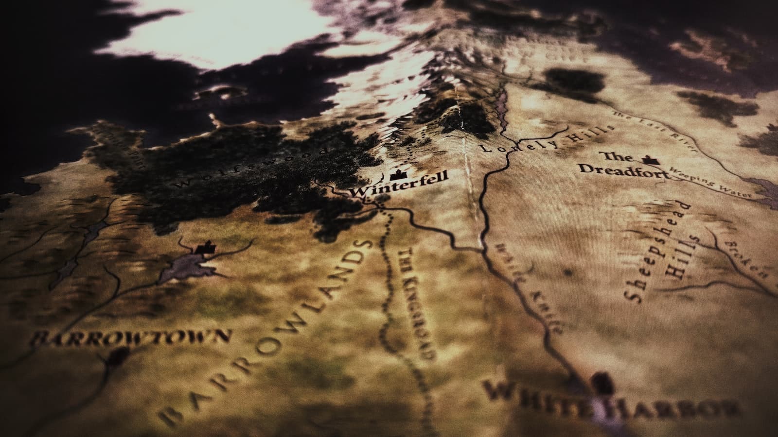 closeup photo of brown map game of thrones