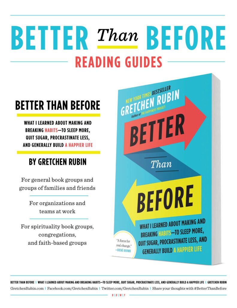 Cover of better Than Before Discussion Guide