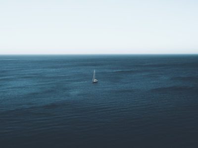 boat drifting at sea