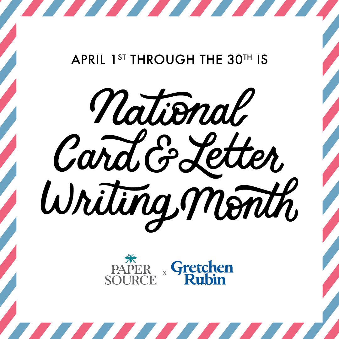 Gretchen Rubin and Paper Source Writing Month