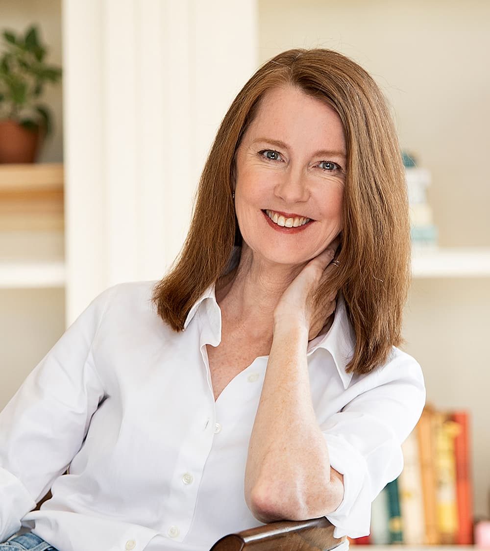 Portrait of Gretchen in the library